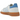 Adidas Handball Spezial Halo Blue Cloud White Focus Blue baskets vue latérale avec empeigne en daim bleu clair et bandes en cuir blanc