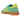Adidas Handball Spezial Energy Green Pure Sulfur baskets en vue sous angle avec daim vert et détails jaunes