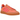 Adidas Handball Spezial Solar Orange Lucid Pink baskets vue latérale avec empeigne en daim orange vif, trois bandes roses et semelle en gomme