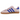 Adidas Gazelle Indoor Clear Pink Lucid Blue baskets vue latérale en daim rose avec bandes bleues, lacets et semelle en gomme
