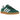 Adidas Gazelle Indoor Collegiate Green Gum baskets vue latérale avec tige en daim vert, bandes en cuir blanc et une semelle gomme classique