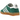 Adidas Gazelle Indoor Collegiate Green Gum baskets vue latérale, avec tige en daim vert, les trois bandes classiques et une semelle en gomme