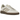 Adidas Handball Spezial Aluminum Wonder Beige baskets vue latérale anglée avec daim gris clair, bandes blanches et semelle extérieure en gomme.