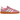 Adidas Handball Spezial Lucid Pink White baskets vue latérale avec une empeigne rose vif, des détails blancs et une semelle en gomme classique
