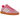 Adidas Handball Spezial Lucid Pink White baskets vue de profil classique avec daim rose, détails en cuir blanc et semelle en gomme marron