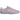 Adidas Bermuda Bliss Lilac Halo Blue baskets vue de côté. Modèle bas en daim souple avec détails en cuir blanc, semelle en gomme et laçage classique.
