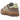 adidas Gazelle Bold Earth Strata Powder Yellow baskets en vue laterale avec tige marron, bandes jaunes et semelle platforme