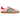 Adidas Gazelle Indoor Pink Velvet baskets vue latérale avec empeigne en velours rose, trois bandes classiques et une semelle en gomme transparente