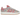Adidas Campus 00s Liberty London Pink baskets vue inclinée avec empeigne rose, détails blancs et lacets épais blancs
