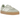 baskets adidas Sambae Linen Green Gum vue latérale avec tige en daim vert, détails blancs et une semelle en gomme marron caractéristique