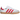 Adidas Samba OG Cloud White Better Scarlet Gum baskets en profil, avec cuir blanc, bandes rouges, bout en daim et semelle en gomme