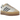 Adidas Gazelle Bold Cream Night Indigo baskets de profil avec une tige couleur crème et des détails bleu marine