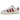 Adidas Campus 00s Crystal White Preloved Ruby baskets en vue laterale avec tige en daim blanc et details rouges