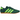 Adidas Taekwondo Collegiate Green Solar Green Gum baskets vue en angle avec empeigne en cuir vert, détails noirs et semelle en gomme classique.