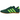 Adidas Taekwondo Collegiate Green Solar Green Gum baskets vue latérale avec tige en daim vert foncé, bandes vert fluo et semelle en gomme classique.