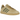 Adidas Handball Spezial Golden Beige Focus Olive baskets de profil avec tige beige doré, détails vert olive et semelle extérieure en gomme