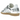 Adidas Samba Silver Metallic Cracked Leather baskets vue latérale avec une tige métallique, les trois bandes noires classiques et semelle gomme