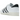 Adidas Superstar Vintage Bape White Black baskets en vue inclinée avec cuir blanc, logo étoile Bape noir et bout en caoutchouc.