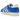 Adidas Superstar Vintage Bape Blue White baskets vue latérale présentant l'emblématique bout en forme de coquillage et détails camouflage Bape bleu.