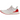 adidas Ultra Boost 1.0 Chalk White Scarlet baskets de profil avec une tige en Primeknit blanc cassé et des détails rouges