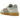 Baskets Adidas Handball Spezial Linen Green Silver en vue latérale avec empeigne en daim vert clair, bandes blanches et semelle en gomme