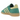 Adidas Handball Spezial Collegiate Green Almost Yellow baskets vue latérale avec empeigne en daim vert, bandes jaunes et semelle en gomme.