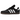 Adidas Samba Bape Black White Gum baskets vue latérale avec empeigne en cuir noir, bandes camouflage Bape blanches et semelle gomme classique
