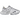 adidas XLG Runner Deluxe Gray baskets de profil avec une tige grise en mesh et suède et une semelle épaisse