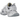 adidas XLG Runner Deluxe Gray baskets vue de profil avec une tige grise en mesh et daim, des details blancs et une semelle epaisse