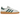 Adidas Handball Spezial Alumina Collegiate Green baskets en vue latérale avec empeigne beige, bandes vertes, semelle en gomme classique et lacets.
