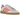 Adidas Handball Spezial Clear Pink Solar Orange baskets vue latérale avec suède rose, bandes en cuir orange et semelle en gomme marron