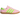 Adidas Hamburg Clear Pink Solar Green Gold Metallic baskets vue latérale en daim rose avec bandes vertes et détails dorés