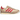 Adidas SL 72 RS Magic Beige Pure Ruby Sand Strata baskets en vue angulaire avec suède beige, bandes rouges et semelle en caoutchouc blanc.