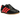 Adidas Taekwondo Core Black Solar Red Gum baskets vue latérale avec empeigne en cuir noir, bandes rouges et semelle plate en gomme marron