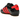 Adidas Taekwondo Core Black Solar Red Gum baskets vue latérale avec empeigne en cuir noir, bandes rouges et semelle en gomme plate