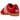 adidas Ballerina Bad Bunny Flamboyan baskets en vue sous angle avec tige rouge, lacets et détails caractéristiques