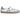 adidas Samba Jane White Silver Metallic baskets vue sous angle avec empeigne blanche, détails argentés et semelle en gomme classique