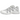 Salomon Speedcross 3 White Alloy Black baskets vue latérale avec une semelle noire robuste, des lacets blancs et un motif cranté caractéristique