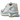 Salomon XT 4 OG Vanilla Ice Ballad Blue baskets vue de profil avec une tige crème, des détails bleus et le système de laçage Quicklace