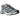 Baskets Salomon XT-6 Grisaille Blue Nights en vue latérale avec empeigne grise, détails bleus, semelle extérieure résistante et système quicklace.
