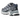 Salomon XT-6 Grisaille Blue Nights baskets vue latérale avec empeigne en mesh gris, système de laçage technique et semelle résistante