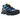 Salomon XT-4 OG Black Nautical Blue baskets vue latérale avec empeigne en mesh noir, détails bleus, laçage Quicklace et semelle robuste