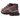 Baskets Salomon XT-6 Skyline Black Coffee Rouge Red en vue latérale avec empeigne en maille marron foncé, détails rouges et semelle robuste