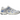 Salomon XT-Whisper Vanilla Ice Persian Jewel baskets vue latérale avec tige blanche, détails bleus, semelle extérieure durable et laçage rapide.