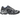 Salomon XT-Whisper Castlerock Spellbound baskets vue dynamique avec tige grise, détails violets, système de laçage et semelle extérieure durable