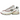 Baskets New Balance 1000 Sea Salt Astro Dust vue latérale, présentant une empeigne en mesh crème, des superpositions en cuir gris et une semelle ondulée.