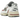 New Balance 1000 Sea Salt Astro Dust baskets en vue angulaire, présentant une empeigne en cuir blanc superposée avec des détails en mesh et semelle.