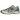 New Balance 1906R Silver Metallic Terrarium baskets vue inclinée avec empiècements argentés métallisés et détails verts sur la semelle.