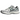 New Balance 1906R Silver Metallic Nightwatch Green baskets en vue angulaire avec tige en maille argentée, accents vert foncé et semelle épaisse