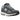 New Balance 2002R Magnet Lead baskets vue latérale avec des empiècements en daim gris foncé, détails en mesh et semelle intermédiaire blanche